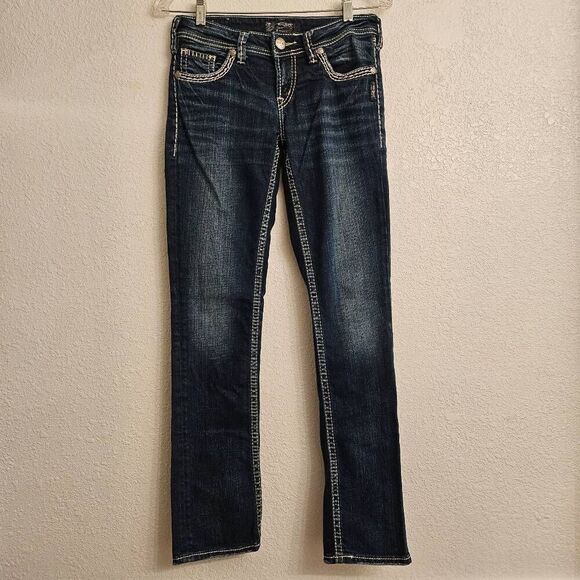 Silver Jeans Berkeley Flap Straight Fit Jeans:  Size 26x32 - Picture 1 of 5